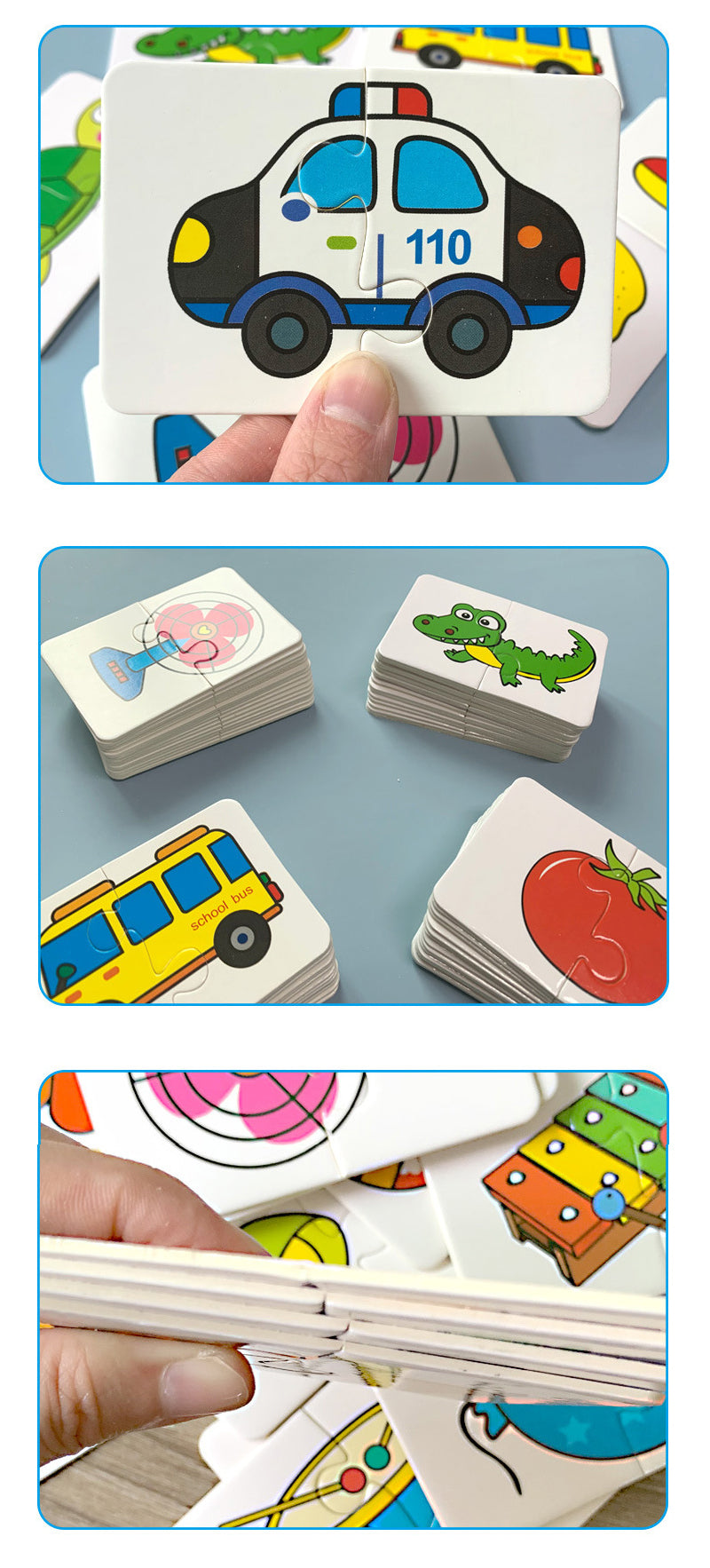 Montessori Toddler Card Matching Education Puzzle Toy