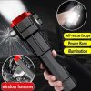 High-power Led Torch Light Rechargeable Flashlight And Multifunctional Tactical Hammer & Power Bank To Charge The Phone With Box (random Color)
